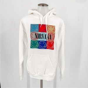 NWT Nirvana White Hooded Sweatshirt Nordstrom